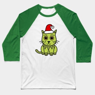 Grouchy Christmas Cat Baseball T-Shirt